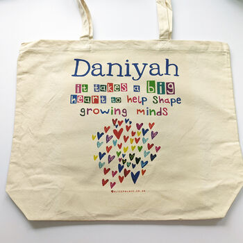 Personalised Growing Minds Teacher Bag, 9 of 9