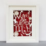 We Are All Mad Paper Cut Wall Art, thumbnail 5 of 10