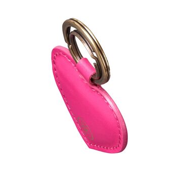 Personalised Heart Shaped Leather Key Ring 'Mimi Nappa', 6 of 12