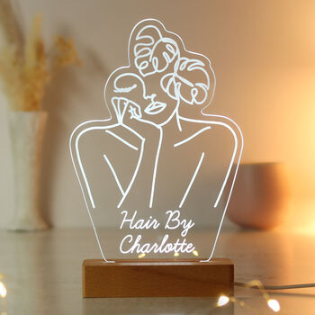 Personalised Fleur Line Art LED Light, 12 of 12