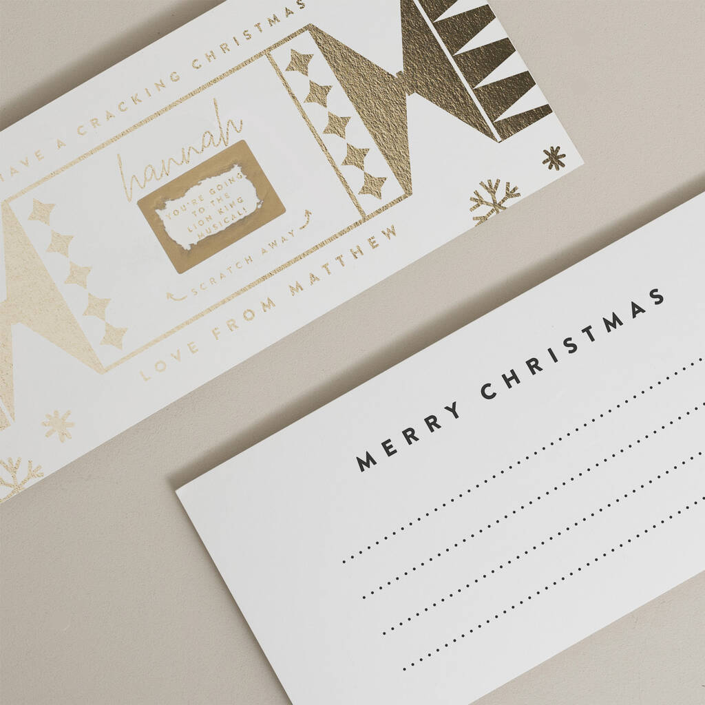 Christmas Gift Voucher Scratch Card By Twist Stationery ...