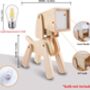 Nordic Table Lamp Wooden Dog Bedside Lamp, thumbnail 2 of 4