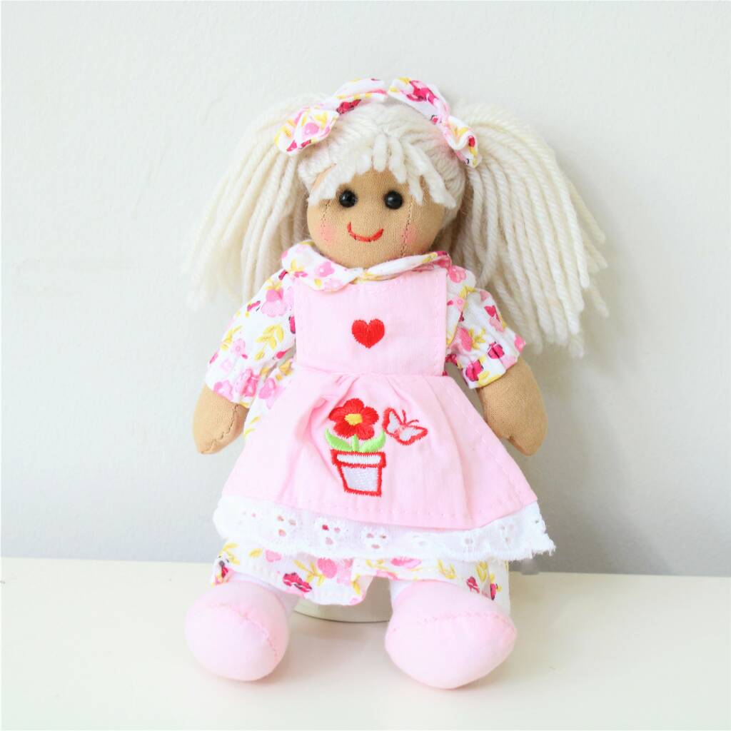 Set Of Two Sister Flowerpot Rag Dolls By Little Ella James