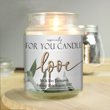 Personalised Love Large Scented Candle Jar, 3 of 5