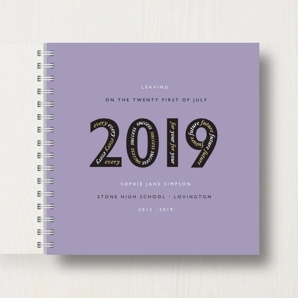 personalised school leaver's memories book or album by designed
