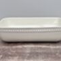 White Medium Rectangular Baking Dish With Bead Detail, thumbnail 2 of 2