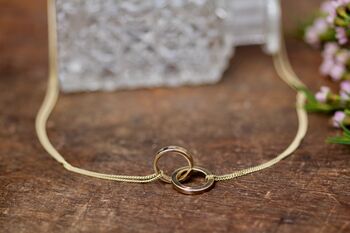 Kensington Nine Carat Gold Infinity Necklace, 2 of 3