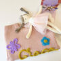 Personalised Kids Name Sweater Hand Felted Butterfly And Flower Jumper, thumbnail 5 of 5