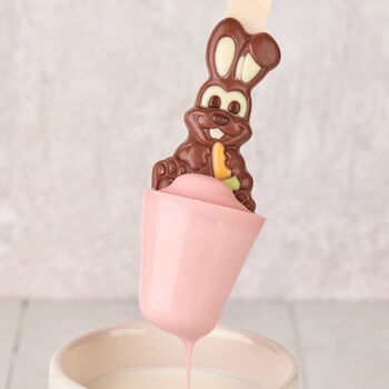 Strawberry Easter Bunny Hot Chocolate Spoon, 2 of 6
