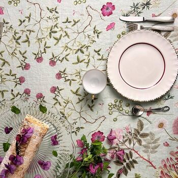 Soft Linen Tablecloth | Blossom Garden | 145x220cm, 5 of 5