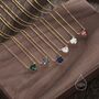 Tiny Cz Heart Pendant Necklace In Sterling Silver, thumbnail 2 of 12