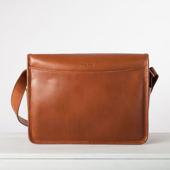 Personalised Leather Messenger Bag For Men ' Ryton ', 6 of 12