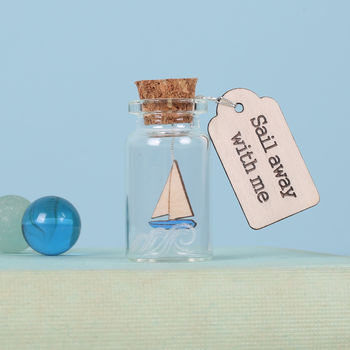 Sailing Boat Token Keepsake Message Bottle, 5 of 9