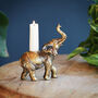 Gold Elephant Candle Holder, Candlestick, thumbnail 2 of 5