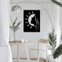 Celestial Beauty Metal Wall Art: Moonlit Silhouette, thumbnail 1 of 12