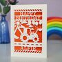 Personalised Papercut Digger Birthday Card, thumbnail 5 of 8