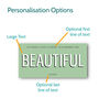 Personalised Word Sign Print With Optional Messages, thumbnail 2 of 12