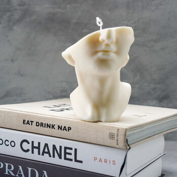 Half Face David Head Statue Soy Wax Candle, 4 of 4