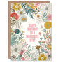 Floral Wildflower Boho Elegant Aunt Birthday Card, thumbnail 1 of 4