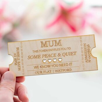 Personalised Mothers Day Ticket, 4 of 6