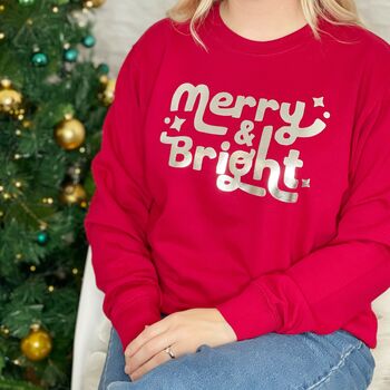 Merry And Bright Christmas Jumper, 2 of 2