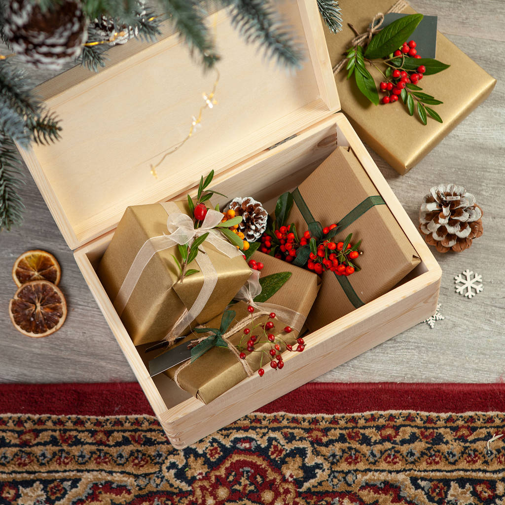 Wooden Christmas Eve Box Personalised Flying Reindeer By norma&amp;dorothy | notonthehighstreet.com