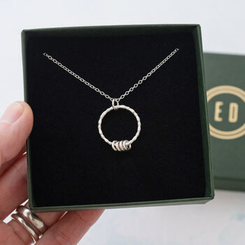 Sterling Silver 40th Birthday Circle Necklace, 9 of 10