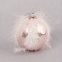 G Decor Pink And White Glass Christmas Baubles, thumbnail 3 of 4