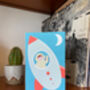 Handmade Pop Up 3D Rocket Greetings Card, thumbnail 3 of 4