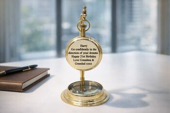 Personalised 50th Birthday Rotating Balance Desk Clock For Dad – Father's Day Gift, 8 of 12