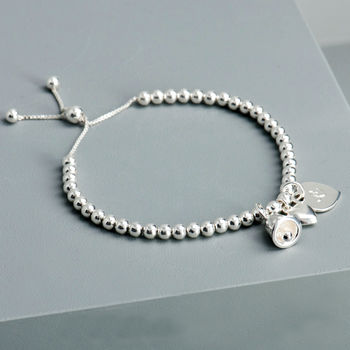 Personalised Silver Bells Charm Bracelet, 2 of 7
