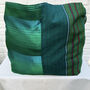 Vintage Ikea Bag Silky Blue Satins And Stripes, thumbnail 2 of 7