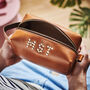 Stud Initials Personalised Leather Wash Bag, thumbnail 5 of 5