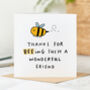 Thank You Card 'Beeing A Wonderful Friend', thumbnail 1 of 2