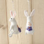 Felt Easter Rabbit With Flower Decoration, thumbnail 2 of 3