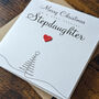 Personalised Handmade Christmas Card For Special Stepdaughter, thumbnail 1 of 4