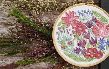 Cyclamen Flowers Embroidery Kit, 9 of 10