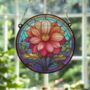 Dahlia Stained Glass Effect Suncatcher, thumbnail 4 of 6