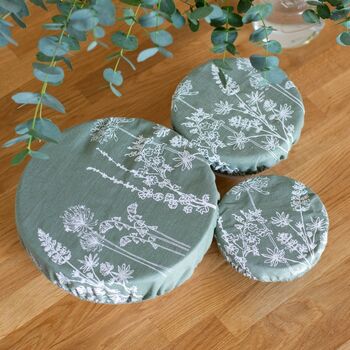 Reusable Linen Bowl Covers Garden Design, 6 of 6