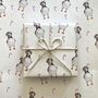 Christmas Puffin In Ear Muffs Wrapping Paper Sheet, thumbnail 1 of 4