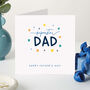 Superstar Dad Father’s Day Card Modern Daddy Card Colourful Star Design, thumbnail 1 of 5