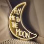 'Fly Me To The Moon' LED Lit Neon Sign, thumbnail 1 of 2