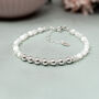 Sterling Silver 70th Birthday Bracelet, Mother Of Pearl Gemstone, thumbnail 1 of 3