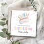 Pastel Thank You Teacher Card, Key Worker Appreciation End Of Term Gift, thumbnail 1 of 2