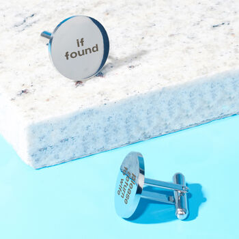 Funny 'If Found Please Return To Wife' Men's Cufflinks, 2 of 5