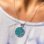 Tree Of Life Healing Turquoise Or Pearl Silver Necklace, thumbnail 1 of 12