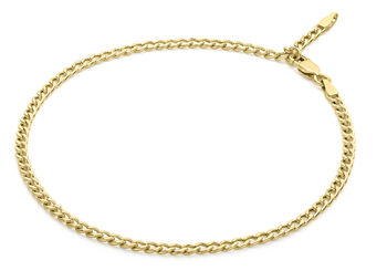 9ct Yellow Gold Curb Chain Anklet, 5 of 7