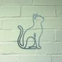 Cat Outline Steel Garden Sculpture, thumbnail 3 of 3