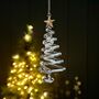 Glass Spiral Tree Hanging Christmas Decoration, thumbnail 2 of 2