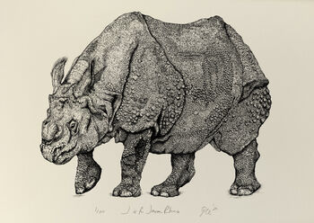 J Is For Javan Rhino Illustration Print, 4 of 7